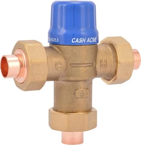 Cash ACME HG110-D 1/2" Thermostat-Mischventil, Messing, Schweiß/Stachel, TMV - Bild 1 von 10