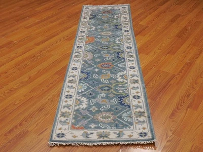 Alfombra turca Oushak anudada a mano, alfombra contemporánea bohemia Oushak 2,1x8 pies Foto 1 de 4