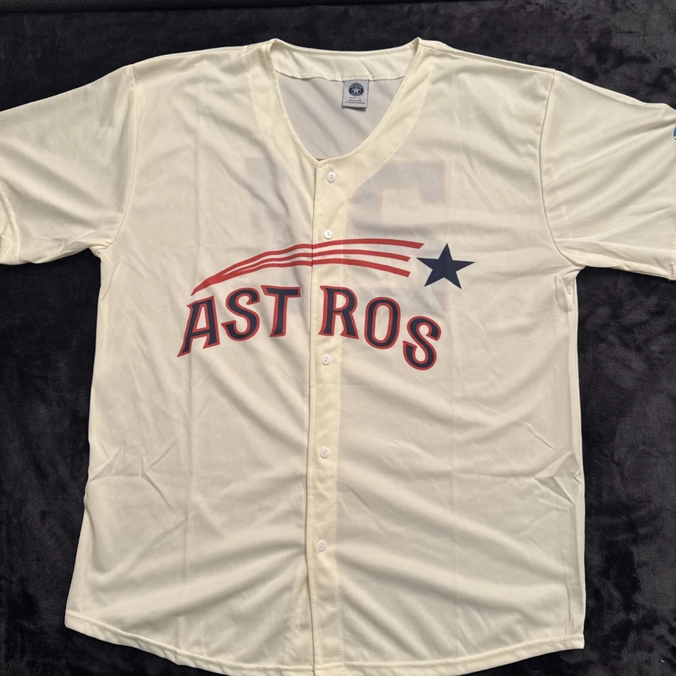 Jose Altuve Houston Astros 1965 Retro Shooting Star Replica Jersey SGA XL NEW! - Image 1 of 4