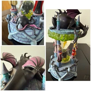 **CHIPPED Disney Villains Hourglass Globe Ursula, Hook, Vruella, Maleficent OBO - Picture 1 of 15