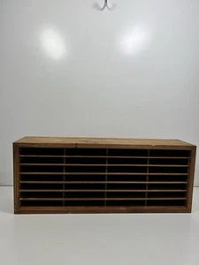 Napa Valley Box Company 28 Slot 8-Track CD Nintendo NES Media Wood Storage Rack - Picture 1 of 11