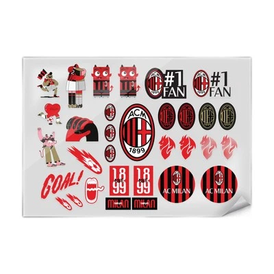 AC MILAN GRAPHIC ICONS STICKERS & SKIN DECALS LAPTOP SMARTPHONE GAMING NOTEBOOK - Image 1 of 4