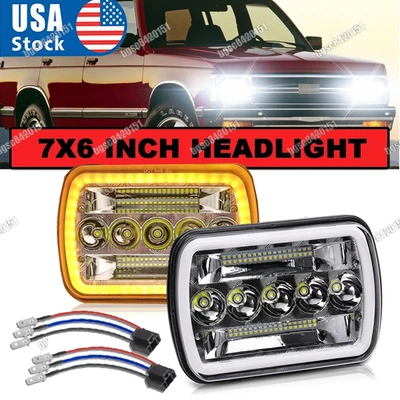 2x Faros LED Halo DRL Hi-Lo Para 82-93 Chevy S10 Blazer GMC S15 7X6" 5X7" Foto 1 de 4