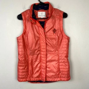 Fairway & Greene Damen koralle gefütterte Weste Golf durchgehender Reißverschluss Druckknopftaschen Größe Medium - Bild 1 von 11