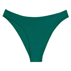 H&M Beachy Cheeky Briefs Bikini Bottoms Size 6 Green Summer Swimwear New - Picture 1 of 10