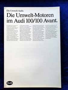 AUDI 100 / 100 Avant Typ 44 Prospekt 1.1986 Die Umwelt Audis - Picture 1 of 4