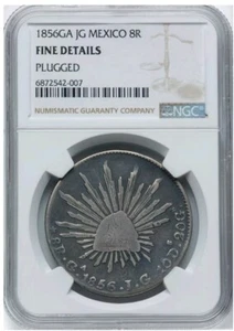 Mexico 1856 8 Reales GA JG Very Rare GNC Guadalajara Mint - Picture 1 of 3