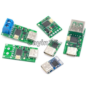 USB-C Tipo-C PD2.0 3.0 a DC USB Carga Rápida Disparador Detector de Sondeo ZYPDS ZY12PDN - Imagen 1 de 5