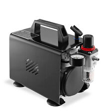 1/5 HP Airbrush Compressor Air Pump, Gauge, Water Trap, Cover, Holder