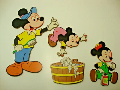 Decoración de pared vintage de Mickey Mouse de 4 piezas Foto 1 de 4