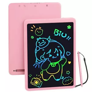 LCD Writing Drawing Tablet & Lanyard Stylus for Kids 3-10 Years (11inch Pink) - Picture 1 of 9