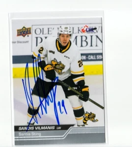 SANDIS VILMANIS autographed SIGNED '23/24 Upper Deck CHL card FLORIDA PANTHERS - Picture 1 of 1