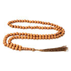 8mm Vintage 99 Mala Beads Necklace Wooden Bead Tassel Yoga Meditation Necklaces