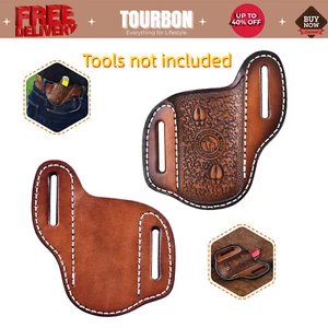 Tourbon Echtleder Messerscheide Klappklinge EDC Taschenmesser Gürtelzug Etui - Bild 1 von 24