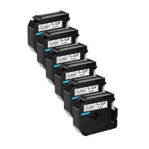 6×Compatible Brother P-Touch M-K121 M121 Ruban étiqueteuse Noir sur Clair 9mm - Zdjęcie 1 z 5