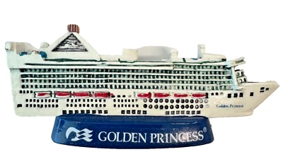 Diamond Princess  - Cruise Ship Fridge Magnet 3D Resin 3 1/2 Inch Souvenir  - Image 1 of 3