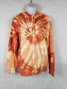 Ivory Ella Damen Tie Dye Orange/Weiß Oversized Hoodie Sweatshirt Größe XS - Bild 1 von 7