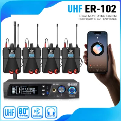 Wireless In-Ear Monitoring System ER-102 with bluetooth5.0 for Stage Performance - Bild 1 von 4