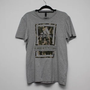 Mens ADIDAS Casual Grey Army Pattern T-Shirt Size M - MEDIUM - Picture 1 of 6
