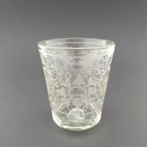 Biedermeier - bicchiere con decorazione vino. Boemia, XIX sec. - Foto 1 di 10
