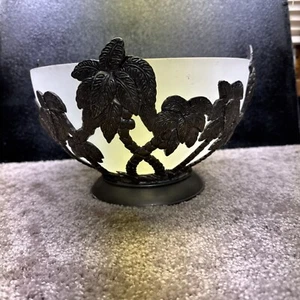 Vintage GODINGER 10” Palm Tree Pattern Silverplated Serving / Centerpiece Bowl ! - Picture 1 of 5