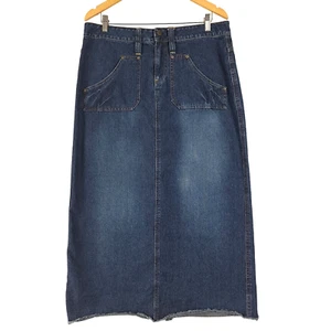 Cato Skirt 14 Maxi Denim Festival Modest Church Y2K Country Western Boho Fringe - Picture 1 of 7