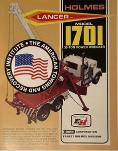 Org NOS Ernest Holmes 1701 Lancer Wrecker Sales Brochure 35 ton 4 page 1983 - Picture 1 of 3