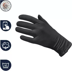 Guanti in pelle di elefante RRP £9,99 cotone biologico antimicrobico L/XL NERI riutilizzabili - Foto 1 di 6