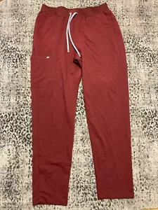 Fabletics Pants Mens XLT Burgundy Stretch Drawstring Active Scrub Bottom Intake - Picture 1 of 21