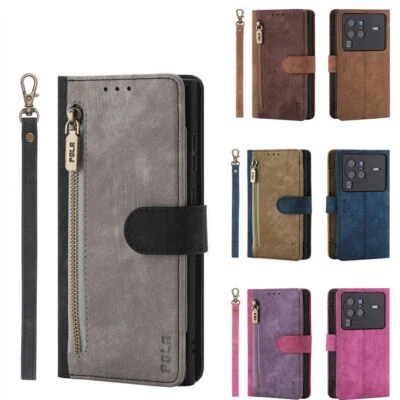 Funda tipo billetera de cuero con correa para teléfono Sony Xperia 10 VI 5V 5III 10 III 1 V Foto 1 de 4