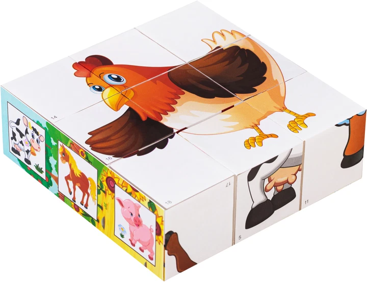 Educational children's set Cubes Pets - Image 1 of 1