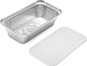 100. No6A ALUMINIUM FOIL TRAY FOOD CONTAINERS + LIDS PERFECT FOR HOME & TAKEAWAY - Picture 1 of 7