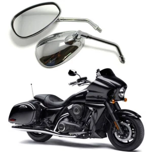 For Honda VTX1300 VTX1800 Shadow Aero 750 1100 Chrome Motorcycle Mirrors 10mm - Picture 1 of 10