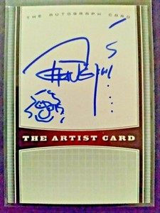 TOMMY CHONG SELF PORTRAIT SKETCH DOODLE STONER ART TRADING CARD SIGNED AUTOGRAPH