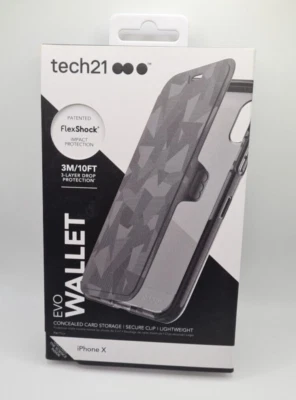Tech21 iPhone X Evo Wallet Card Storage Camoflage design Case Cover - Image 1 of 4