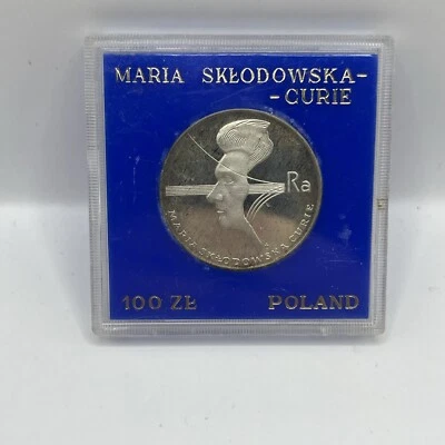 POLAND - 100 ZLOTYCH 1974 PROOF Y# 71, 40th ANN. DEATH OF MARIA SKLODOWSKA-CURIE - Image 1 of 4