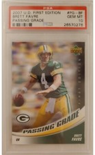 2007 Upper Deck First Edition Brett Favre PASSING GRADE card graded PSA 10 POP 3