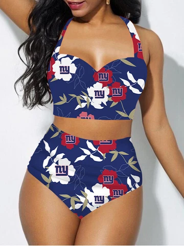New York Giants High Waist Bikini Set Lady Swimsuit Swimwear Bathing Wear Gifts Cover