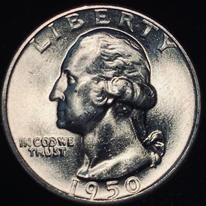 1950 D, D/D or D/S ? WASHINGTON QUARTER RARE EXAMPLE!! SUPERB GEMBU+SCARCE $ - Picture 1 of 8