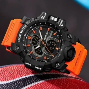 Men Military Watch Digital 50m Waterproof Wristwatch LED Quartz Sport Watch - Picture 1 of 19