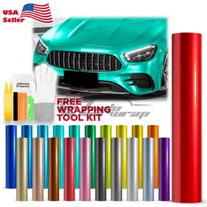 【Gloss Metallic】Glossy Candy Sticker Decal Vinyl Wrap Bubble Free Sheet Film DIY - Picture 1 of 158