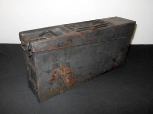 WW2 German Wehrmacht Patronenkasten 34 - STEEL STORAGE BOX / CAN - NICE! - Picture 1 of 9