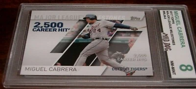 MIGUEL CABRERA Insert***2017 TOPPS MILESTONE--MINT 8****MARLINS-TIGERS---MAD DOG - Image 1 of 3