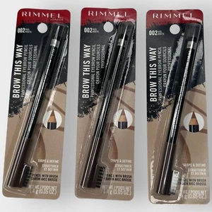 (3 Pack) NEW Rimmel Professional Eyebrow Hazel 002 0.05 Ounces - Picture 1 of 3