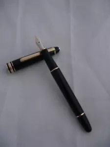 Estilográfica Montblanc Meisterstück 144 Classique. Resina. Oro 14K Cartuchos - Imagen 1 de 8