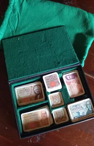 fiches da gioco (poker o altro) vintage lire plastificate - Photo 1/4