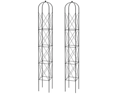 Pergola en métal rose grimpante treillis de jardin noir H 190 GRAND - LOT de ... - Photo 1/4