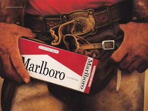 Marlboro Cigarettes Cowboy Come To The Flavor Original Vintage Print Ad 1993!! - Picture 1 of 1