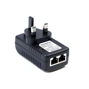 48V DC 0.5A POE Injector POE Switch Ethernet Power Adapter UK PlugB^R2 - Photo 1/11