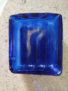 Portasapone Posacenere Piccolo Svuota Tasche In Vetro La Murrina Murano Blu New! - Foto 1 di 6